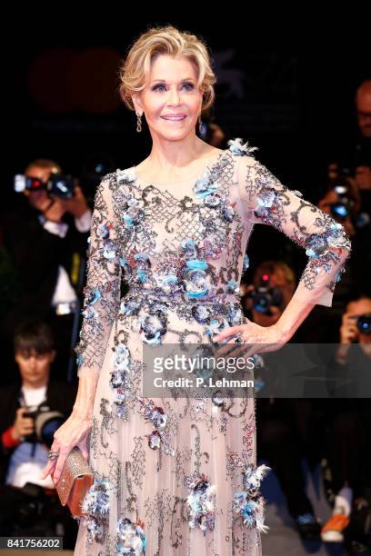 Jane Fonda arrives at the 'Our Souls At Night' premiere during the 74th Venice Film Festival on September 1, 2017 in Venice, Italy. PHOTOGRAPH BY P....