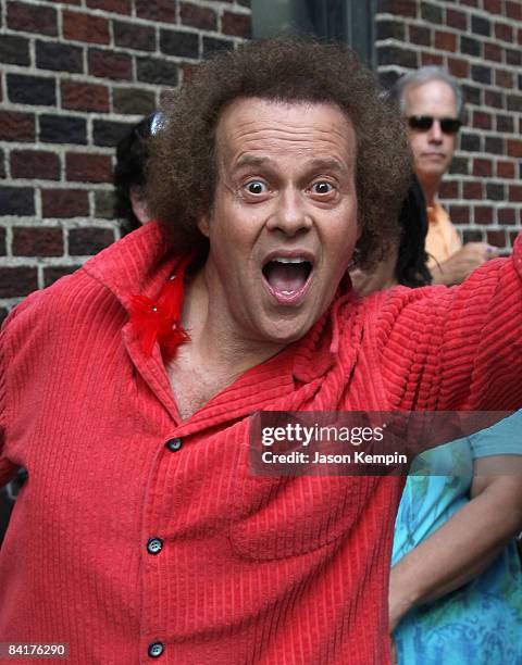 Richard Simmons visits the "Late Show with David Letterman" at the Ed Sullivan Theatre on July 28, 2008 in New York City.