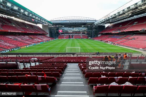 General view of Telia Parken during the FIFA World Cup 2018 Qualifying Round between Denmark and Poland at Telia Parken Stadium in Copenhagen,...