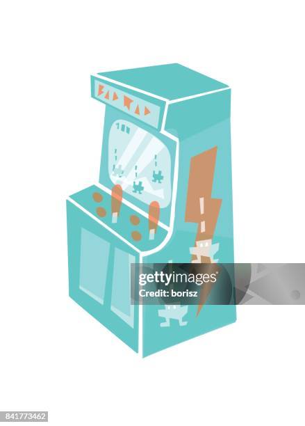 retro arcade - arcade-cabinet-vector stock illustrations