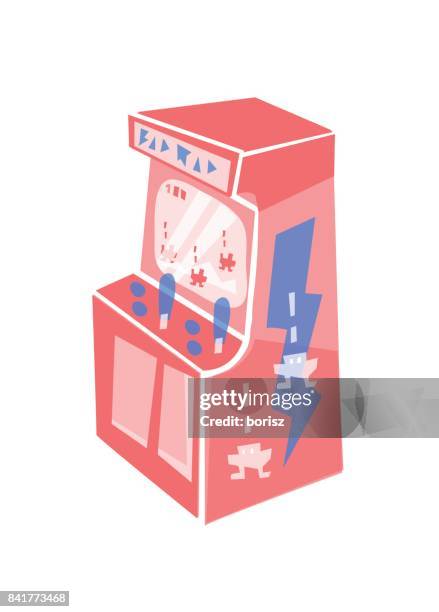 retro arcade - arcade cabinet stock illustrations