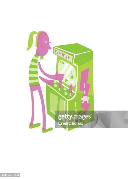 retro arcade - arcade cabinet stock illustrations