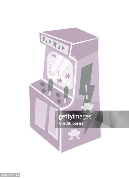 retro arcade - arcade-cabinet-vector stock illustrations