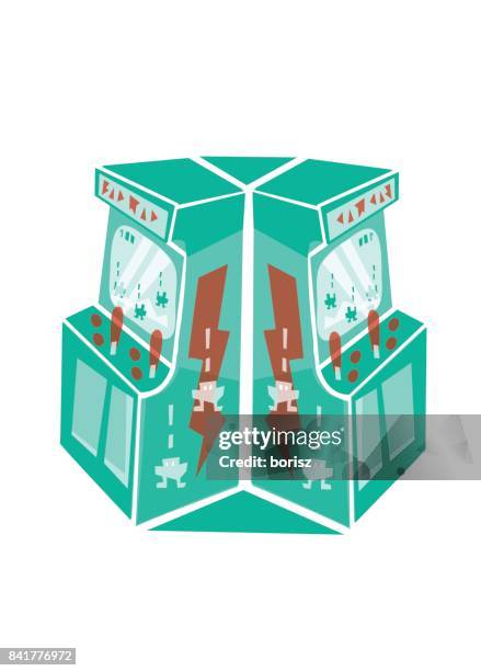 retro arcade - arcade cabinet stock illustrations