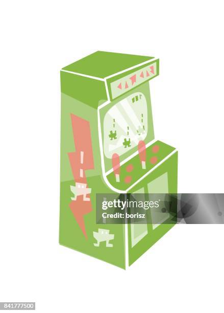 retro arcade - arcade-cabinet-vector stock illustrations
