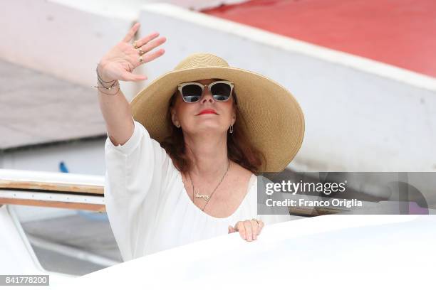 Susan Sarandon is seen at the Excelsior Hotel during the 74th Venice Film Festival on September 2, 2017 in Venice, Italy.