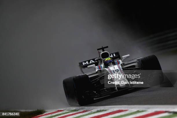 Felipe Massa of Brazil driving the Williams Martini Racing Williams FW40 Mercedes on track during final practice for the Formula One Grand Prix of...