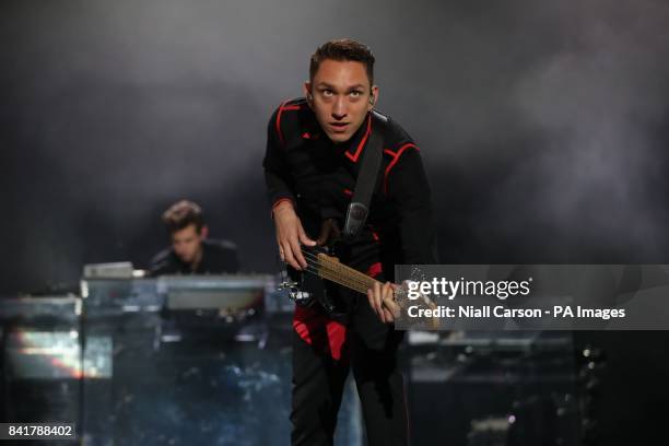 Oliver Sim of the xx performing on the main stage on day one of the Electric Picnic festival in Stradbally, County Laois.