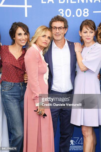 Silvia DAmico, Isabella Ferrari, Francesco Patierno and Barbora Bobulova attend the 'Diva!' photocall during the 74th Venice Film Festival on...