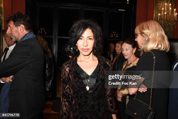 Yasmina Reza attends the Opening ceremony Dinner of the 43rd Deauville American Film Festival at Casino on September 1, 2017 in Deauville, France.