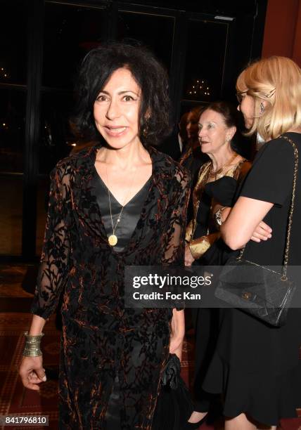 Yasmina Reza attends the Opening ceremony Dinner of the 43rd Deauville American Film Festival at Casino on September 1, 2017 in Deauville, France.