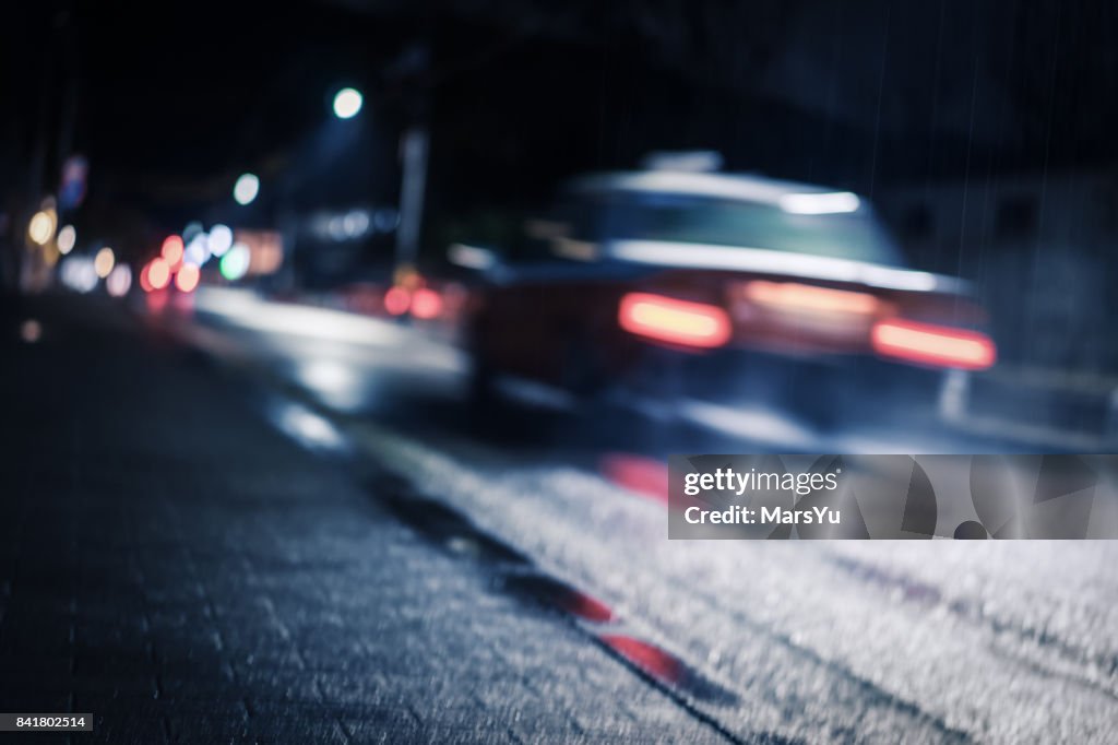 City night lights, road bridge with the lights