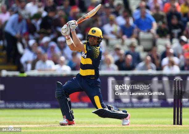Jacques Rudolph of Glamorgan in action during the NatWest T20 Blast Semi-Final match between Birmingham Bears and Glamorgan at Edgbaston on September...
