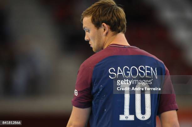Sander Sagosen of PSG during the semi final match of the Handball Champions Trophy between Paris Saint Germain and Saint Raphael, on September 1,...