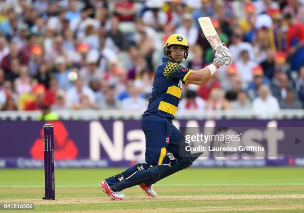 Jacques Rudolph of Glamorgan in action during the NatWest T20 Blast Semi-Final match between Birmingham Bears and Glamorgan at Edgbaston on September...