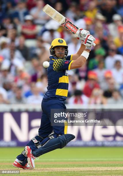 Jacques Rudolph of Glamorgan in action during the NatWest T20 Blast Semi-Final match between Birmingham Bears and Glamorgan at Edgbaston on September...