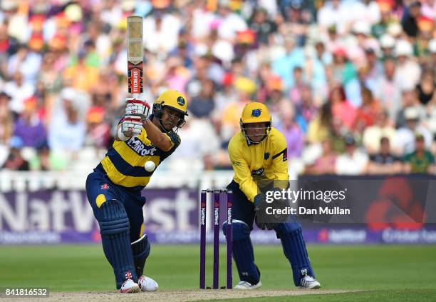 Jacques Rudolph of Glamorgan in action during the NatWest T20 Blast Semi-Final match between Birmingham Bears and Glamorgan at Edgbaston on September...