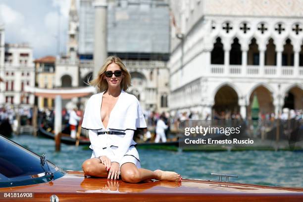 Chiara Ferragni is seen during the 74th Venice Film Festival on September 2, 2017 in Venice, Italy.