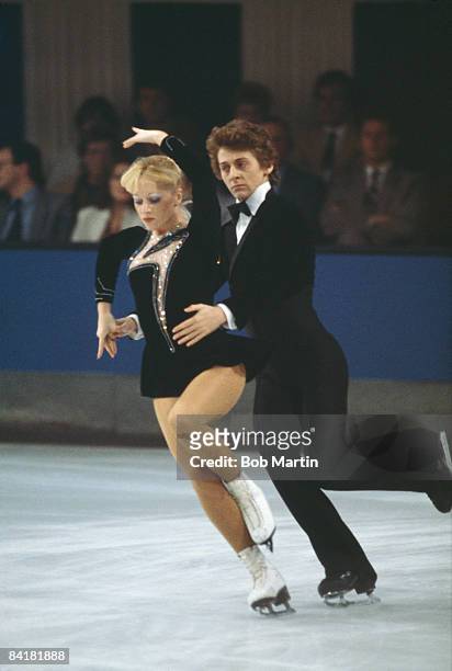 Ice skating team Karen Barber and Nicholas Slater at St Ivel, 1983.