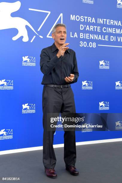 George Clooney attends the 'Suburbicon' photocall during the 74th Venice Film Festival on September 2, 2017 in Venice, Italy.