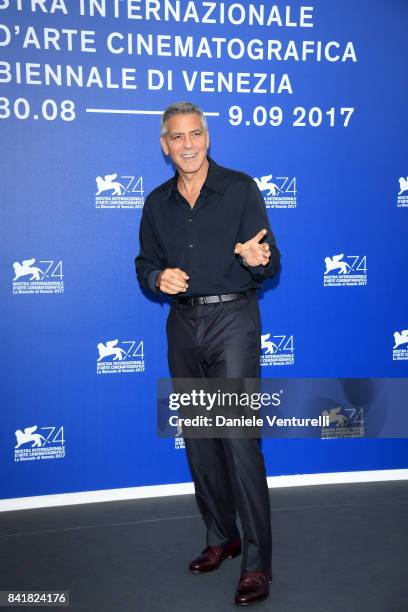 George Clooney attends the 'Suburbicon' photocall during the 74th Venice Film Festival on September 2, 2017 in Venice, Italy.