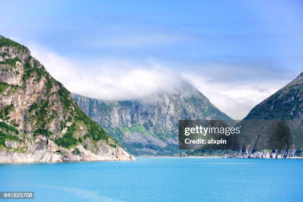 eiland van senja, noorwegen - fjord stockfoto's en -beelden