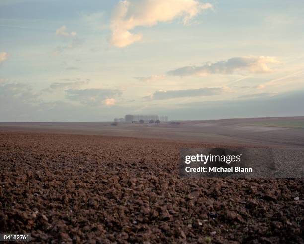 ploughed field, the somme, france - soil ストックフォトと画像