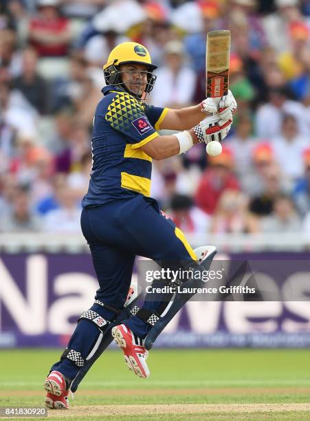 Jacques Rudolph of Glamorgan in action during the NatWest T20 Blast Semi-Final match between Birmingham Bears and Glamorgan at Edgbaston on September...