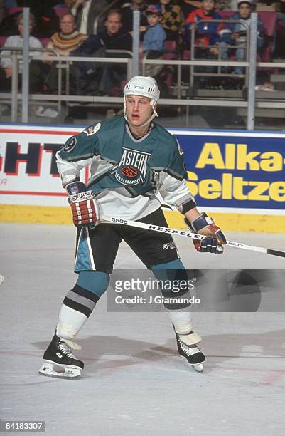 Adam Graves of the Eastern Conference and the New York Rangers skates on the ice during the 1994 45th NHL All-Star Game against the Western...