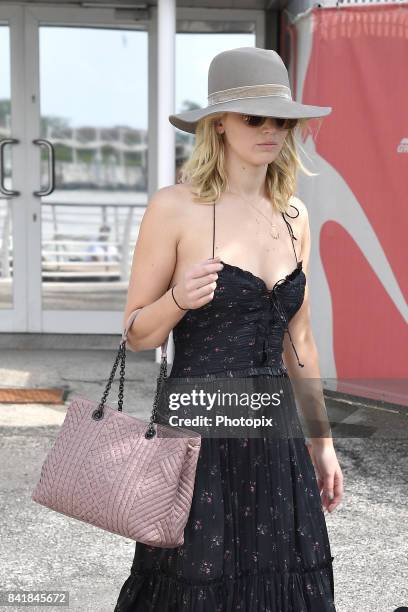 Jennifer Lawrence is seen arriving at Venice Airport during the 74th Venice Film Festival on September 2, 2017 in Venice, Italy.