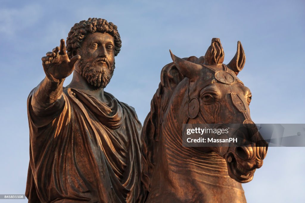 Equestrian bronze statue of Marcus Aurelius