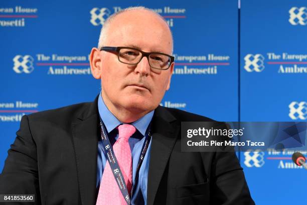 Frans Timmermans, Vice President of the EU Commision European Commissioner for competition attends the Ambrosetti International Economic Forum on...