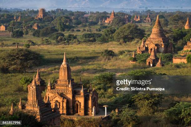 old pagoda in bagan ancient city mandalay, myanmar - bagan temples damaged in myanmar earthquake stock pictures, royalty-free photos & images