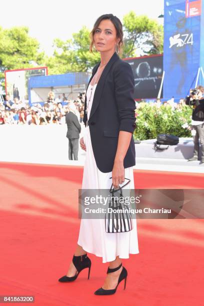 Anna Foglietta from the movie "Diva!" walks the red carpet ahead of the 'Foxtrot' screening during the 74th Venice Film Festival at Sala Grande on...