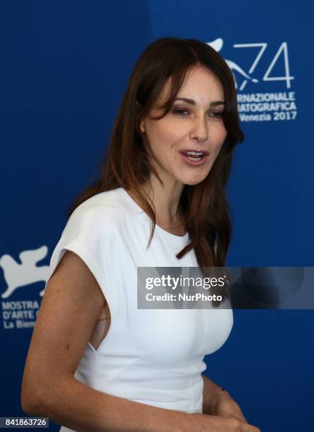 Anita Caprioli attends the photocall of the movie 'Diva!' presented out of competition at the 74th Venice Film Festival in Venice, Italy, on...