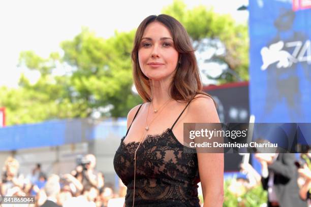 Anita Caprioli from the movie "Diva!" walks the red carpet ahead of the 'Foxtrot' screening during the 74th Venice Film Festival at Sala Grande on...