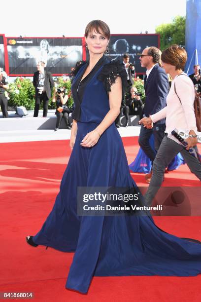 Lorena Bianchetti walks the red carpet ahead of the 'Foxtrot' screening during the 74th Venice Film Festival at Sala Grande on September 2, 2017 in...