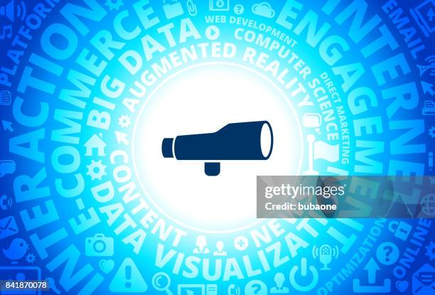 finder scope icon on internet modern technology words background - camera finder stock illustrations
