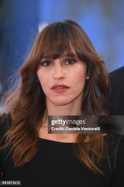 Sarah Adler walks the red carpet ahead of the 'Foxtrot' screening during the 74th Venice Film Festival at Sala Grande on September 2, 2017 in Venice,...