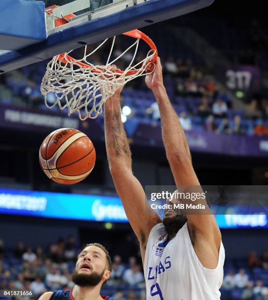Ioannis Bourousis of Greece during the FIBA Eurobasket 2017 Group A match between Greece and France on September 2, 2017 in Helsinki, Finland.