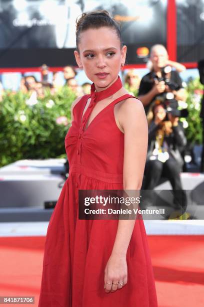 Shira Haas walks the red carpet ahead of the 'Foxtrot' screening during the 74th Venice Film Festival at Sala Grande on September 2, 2017 in Venice,...