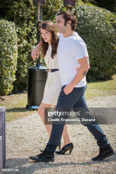 Pio Marmai and Anais Demoustier pose at the Revelation Jury photocall during the 43rd Deauville American Film Festival on September 2, 2017 in...