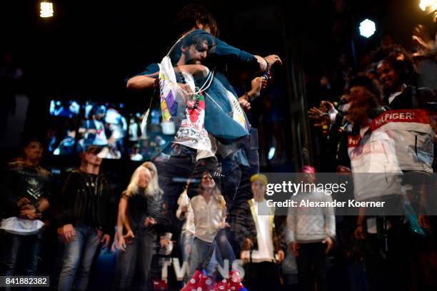 Les Twins perform at Hilfiger Denim Lab during the Bread & Butter by Zalando at arena Berlin on September 2, 2017 in Berlin, Germany.