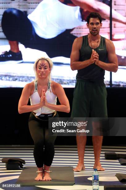 Paleta CalmQuality and Albert Mordue present Nike NTC Yoga during the Bread & Butter by Zalando at Arena Hall, arena Berlin on September 2, 2017 in...