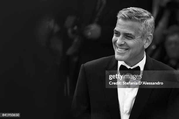 George Clooney walks the red carpet ahead of the 'Suburbicon' screening during the 74th Venice Film Festival at Sala Grande on September 2, 2017 in...