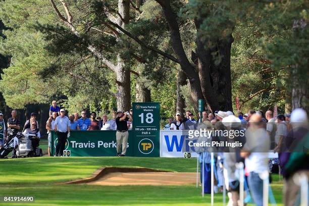 Ian Woosnam of Wales in action during the second round of the Travis Perkins Senior Masters played on the Duke's Course at Woburn Golf Club on...