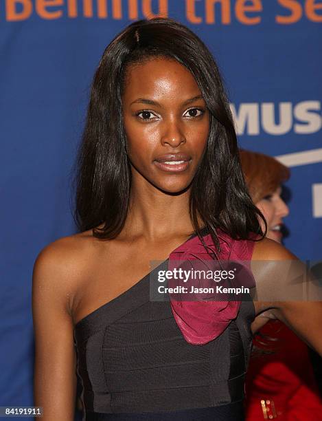 Model Quiana Grant attends the 2009 Muscular Dystrophy Association's Muscle Team gala and benefit auction at Pier 60 on January 6, 2009 in New York...