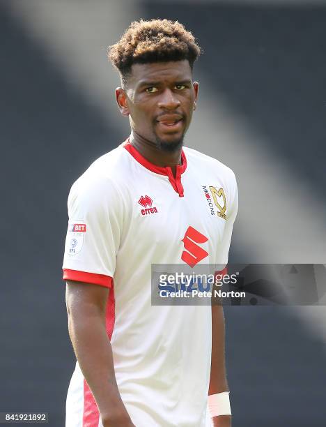 Aaron Tshibola of Milton Keynes Dons during the Sky Bet League One match between Milton Keynes Dons and Oxford United at StadiumMK on September 2,...