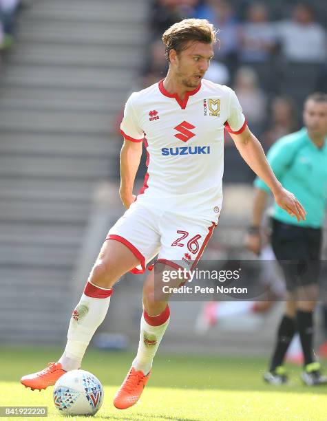 Alex Gilbey of Milton Keynes Dons in action during the Sky Bet League One match between Milton Keynes Dons and Oxford United at StadiumMK on...