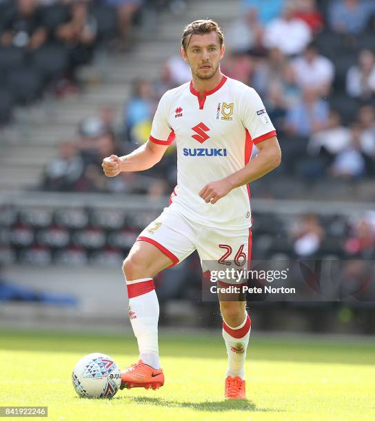 Alex Gilbey of Milton Keynes Dons in action during the Sky Bet League One match between Milton Keynes Dons and Oxford United at StadiumMK on...